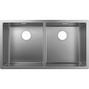 S719-U765 Fregadero de bajo mesada 370/370. Acero inoxidable. 763 x 398 mm