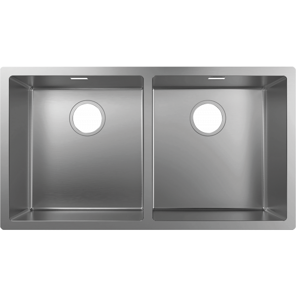 S719-U765 Fregadero de bajo mesada 370/370. Acero inoxidable. 763 x 398 mm