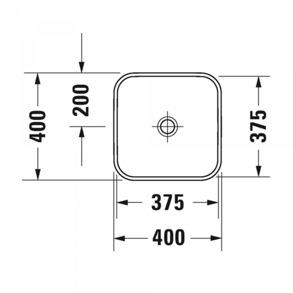 Lavabo sobre Cubierta Happy D.2 Plus (Interior Blanco y Exterior Antracita Mate)