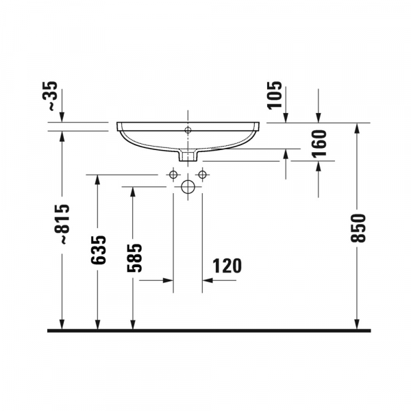 Lavabo bajo Cubierta Duravit No. 1