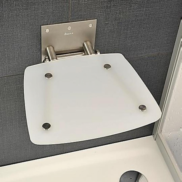 Asiento Plegable de Ducha Ovo B, Color: Opal