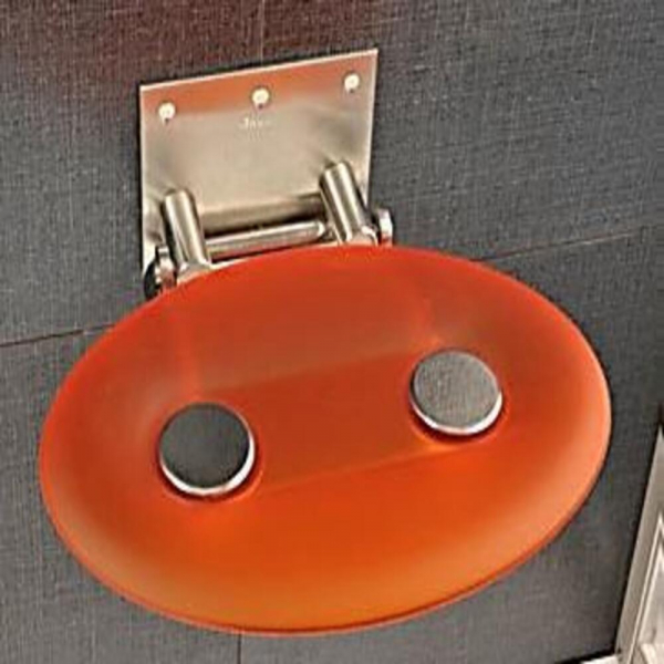Asiento Plegable OVO P Multifuncional, Color: Naranja Translúcido