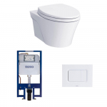 Paquete de Inodoro suspendido, Componentes: Pulsador YT920#MS, Taza CT426CFG#01, asiento SS114#01, Sistema de tanque empotrado WT172M#01. Tiempo de entrega 14 semanas.