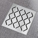 Coladera (Rejilla) Cuadrada, Modelo: Snake (Acero Inoxidable)