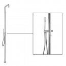 Columna de Piscina para Enjuague con Chorro de Ducha y Regadera de Mano (acabado Acero Inoxidable Pulido)