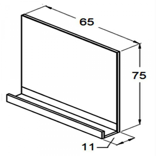 Espejo 10° Sin Luz de 65 cm