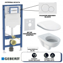 Set de Inodoro Geberit, Modelo: Selnova Round, con Asiento y Tapa, Cisterna Oculta y Pulsador (acabado Blanco Brillante) – Línea Sigma