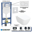 Set de Inodoro Geberit, Modelo: Smyle con Asiento y Tapa tipo Sándwich, Cisterna Oculta y Pulsador (acabado Blanco Brillante) – Línea Sigma