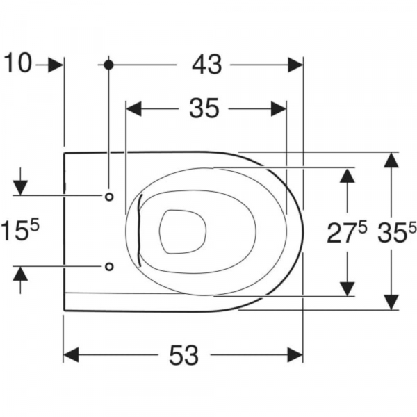 Set de Inodoro Geberit iCon con Asiento y Tapa, Cisterna Oculta y Pulsador (acabado Blanco Brillante) – Línea Sigma