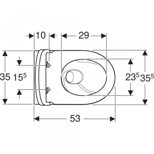 Set de Inodoro Geberit iCon Turbo Flush 2.0 con Asiento y Tapa, Cisterna Oculta y Pulsador (acabado Blanco Brillante) - Línea Alpha