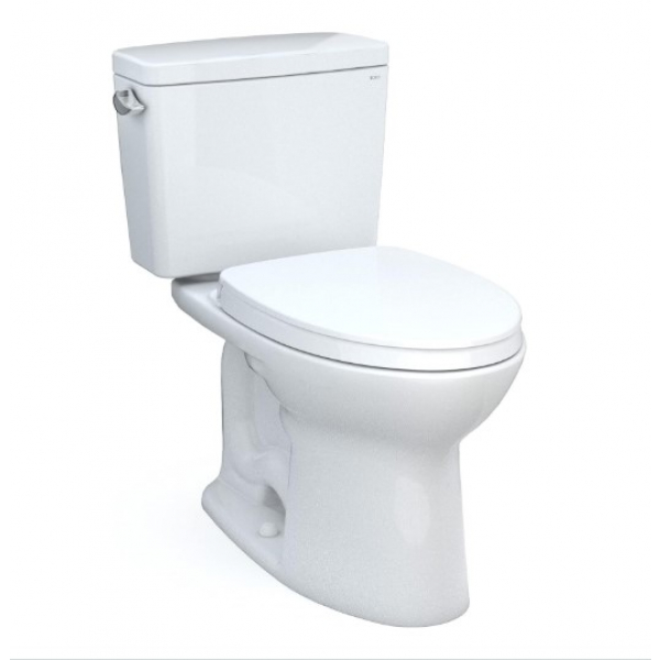 Inodoro Drake de Dos Piezas, con Asiento SS114#01 Incluido, Color: Blanco