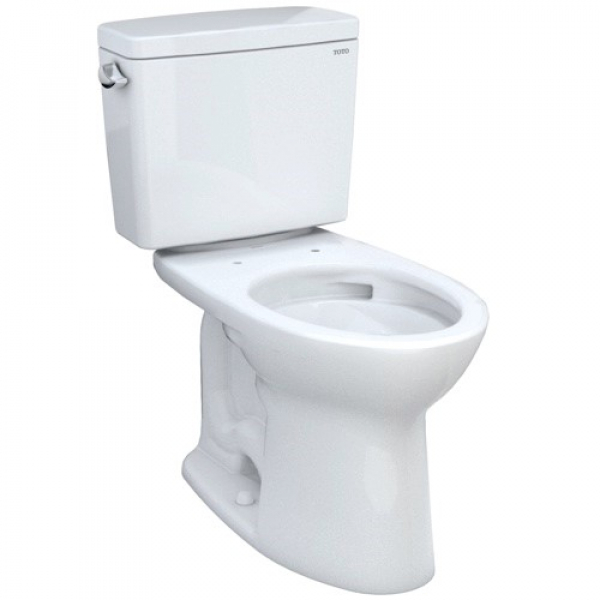 Inodoro Drake de Dos Piezas, con Asiento SS114#01 Incluido, Color: Blanco