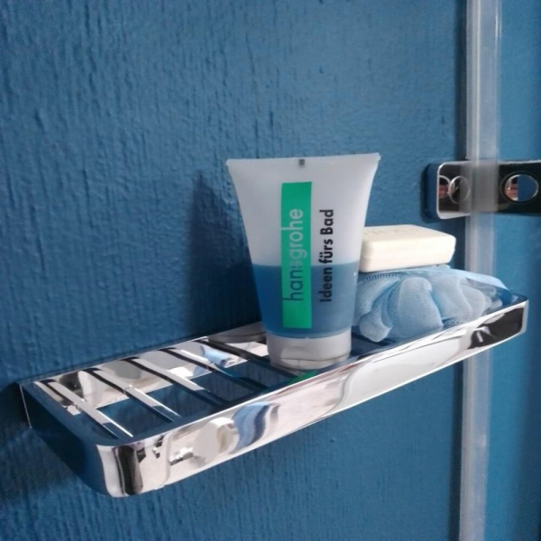 Jabonera / Repisa para Regadera / Lavabo de 30 cm. (acabado Cromo)