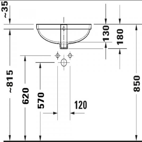 Lavabo bajo Cubierta Duravit No.1
