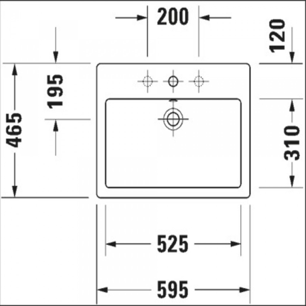 Lavabo sobre Cubierta Vero con Pared Posterior Vitrificada