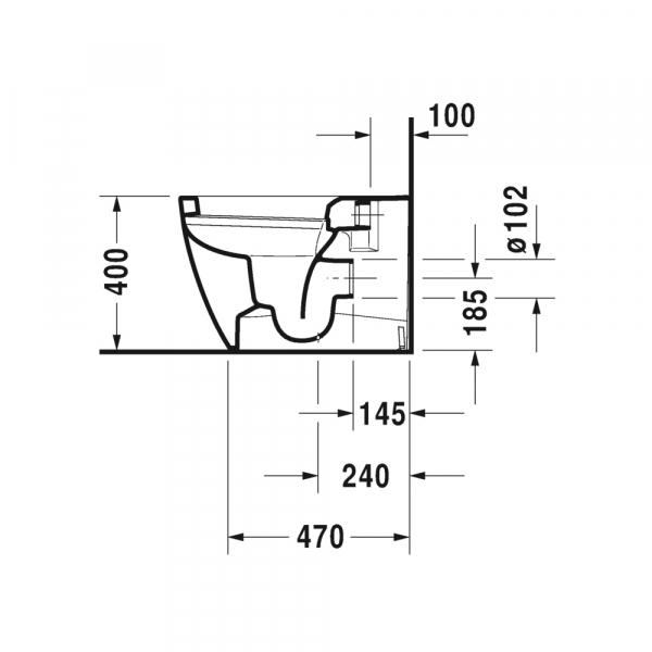 Inodoro a Piso con Tanque Oculto Me by Starck
