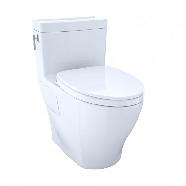 Inodoro Aimes® de una Pieza con Preparación para Washlet+ de Cables Ocultos, Color: Blanco