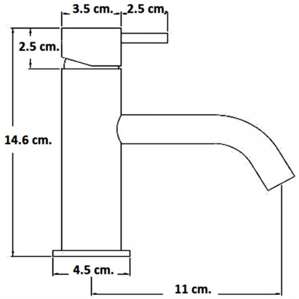 Mezclador Monomando de Lavabo con contra canasta Stop&Go (acabado Cromo)
