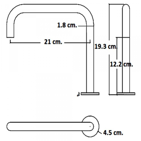 Mezclador Monomando de Lavabo de 2 Orificios (acabado Cromo)