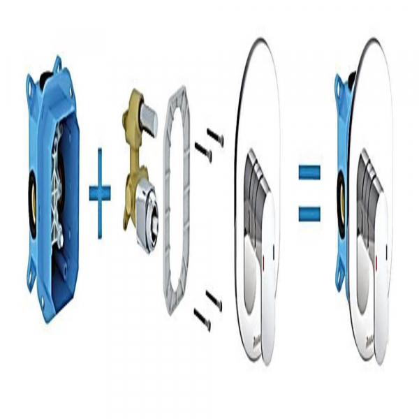 Mezclador Monomando para Regadera (acabado Cromo)