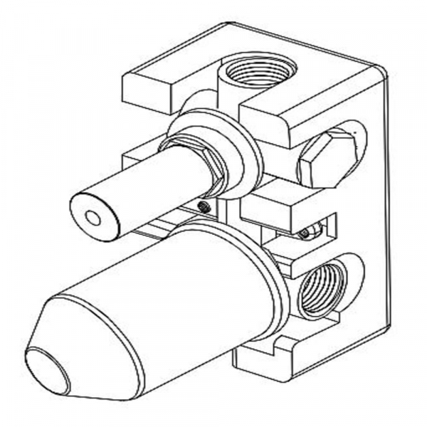 Mezclador Monomando para Regadera de 2 Vías (acabado Cromo)
