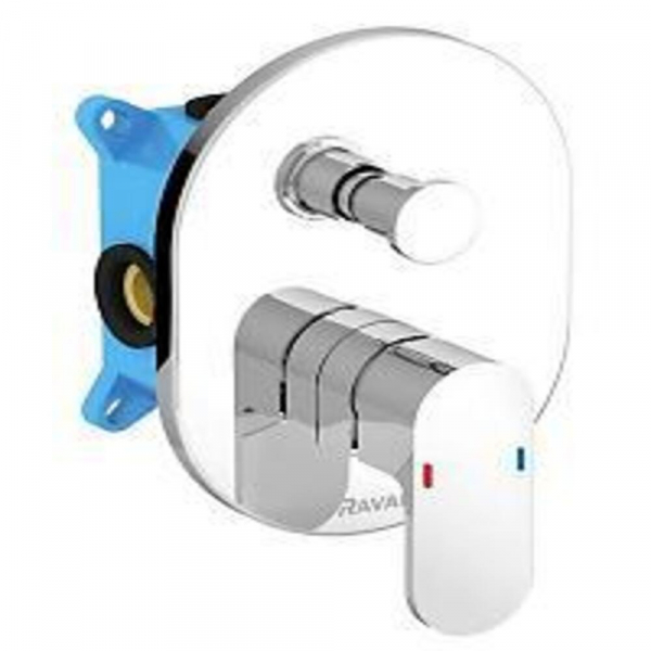 Mezclador Monomando línea Chrome para Regadera/Tina, con Desviador (acabado Cromo)