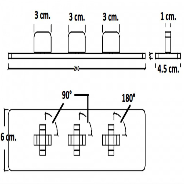 Mezcladora para Ducha/Tina con Desviador a 2 Vías (acabado Cromo)