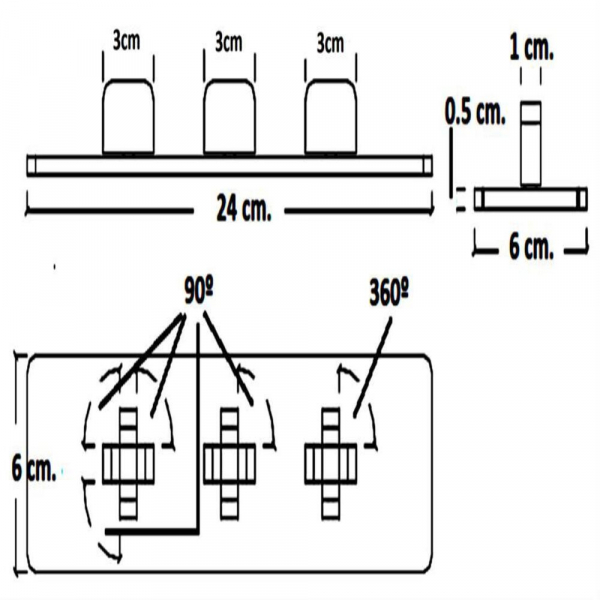 Mezcladora para Ducha/Tina con Desviador a 3 Vías (acabado Cromo)