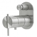 Monomando con Termostato de 2 Vías (acabado Acero Cepillado)