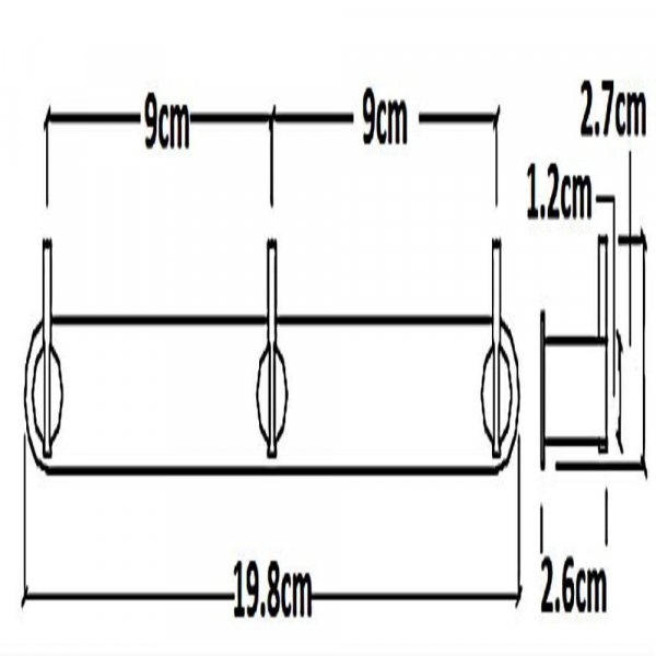 Percha Triple (acabado Cepillado)