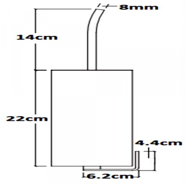 Porta Escobillas de Muro (acabado Acero Cepillado)