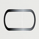 Pulsador Dualflush Blanco con Aro Cromado