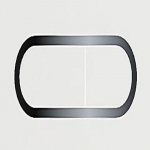 Pulsador Dualflush Blanco con Aro Cromado