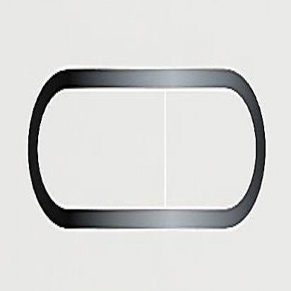 Pulsador Dualflush Blanco con Aro Cromado