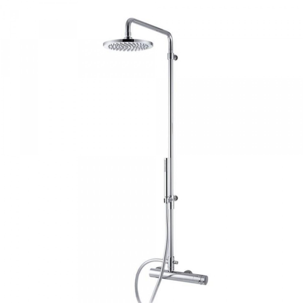 Regadera Showerpipe con Termostato y Ducha de Mano (acabado Cromo)