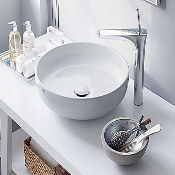 Lavabo Blanco Shui, Instalación sobre Cubierta