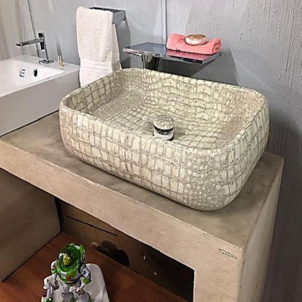 Lavabo Shui (acabado Cocodrilo Vintage)