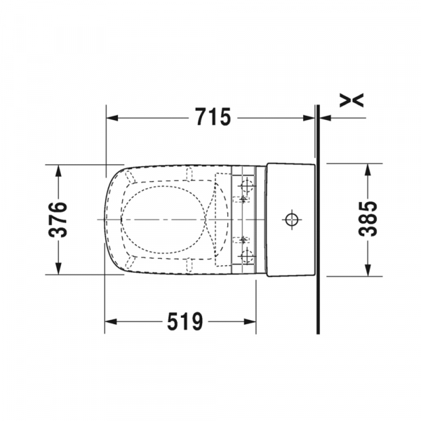 Inodoro de una Pieza DuraStyle con Asiento SensoWash® Slim