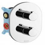 Termostato Maneral con Desviador para 3 Vías línea Chrome (para Regadera, Tina y Ducha de Mano), acabado Cromo