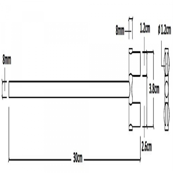 Toallero de Barra Giratorio de 30 cm. (acabado Cepillado)