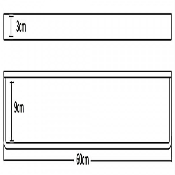 Toallero de Barra de 60 cm. (acabado Latón Cromado)