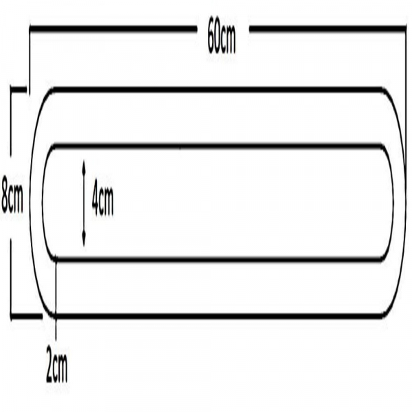 Toallero Doble de Barra de 60 cm. (acabado Acero Pulido)