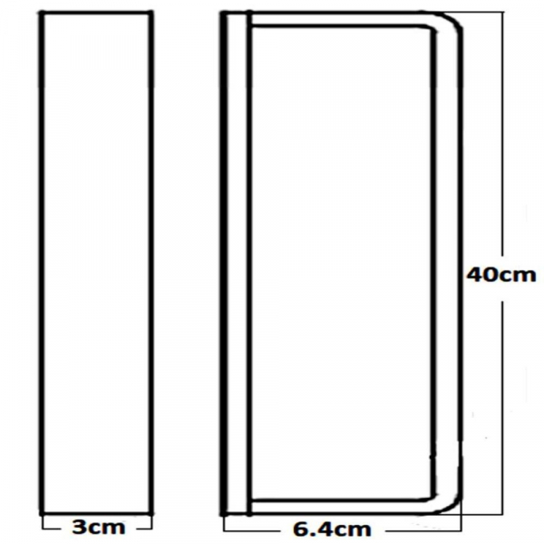 Toallero Vertical de 40 cm. (acabado Cromo)