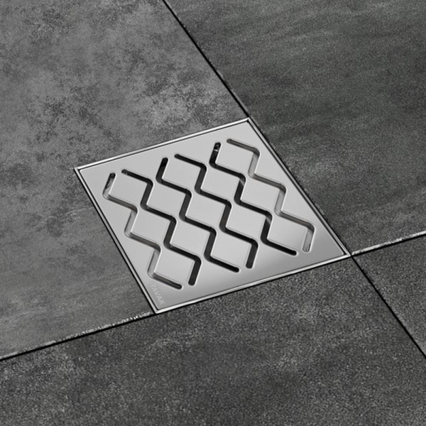 Coladera (Rejilla) Cuadrada, Modelo: Snake (Acero Inoxidable)