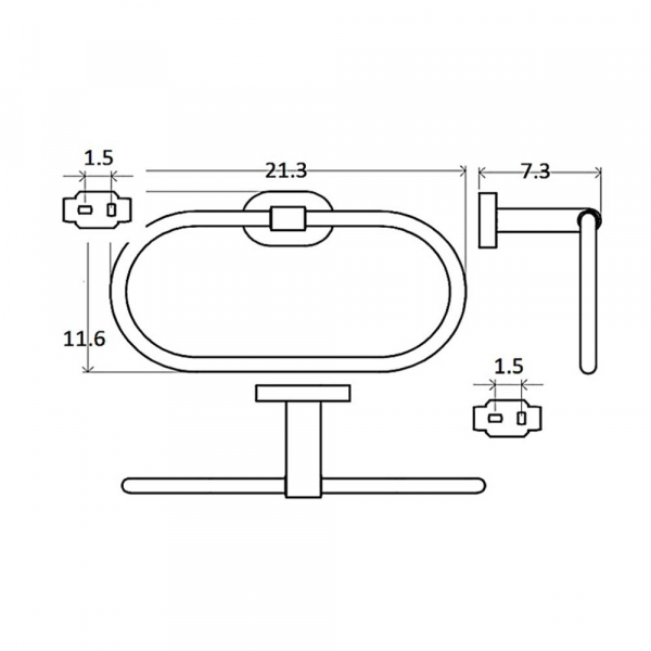 Toallero de Aro línea Chrome (acabado Cromo)