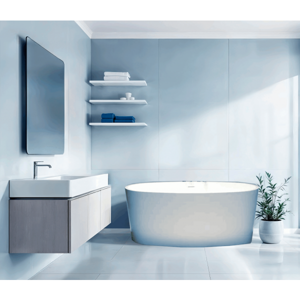 Tina Freestanding sin Hidromasaje, Modelo: Roma, Color: Blanco