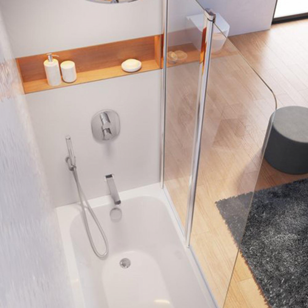 Termostato Maneral con Desviador para 3 Vías línea Chrome (para Regadera, Tina y Ducha de Mano), acabado Cromo