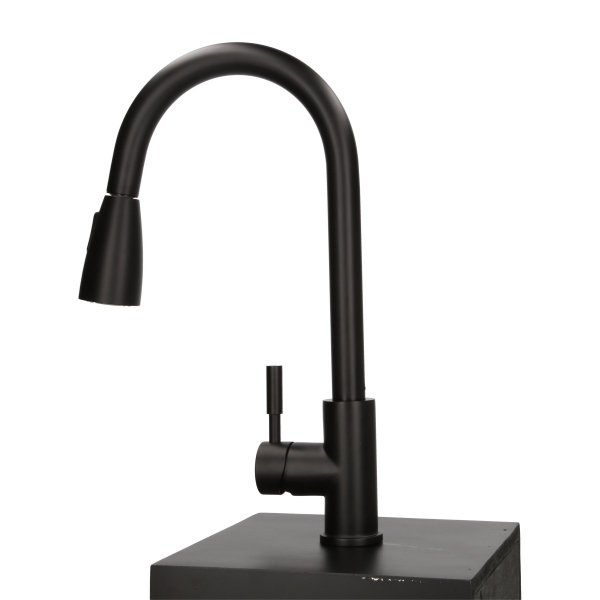 Llave Monomando Extraíble para Cocina Doble Función Negro Mate KSS1231-BK