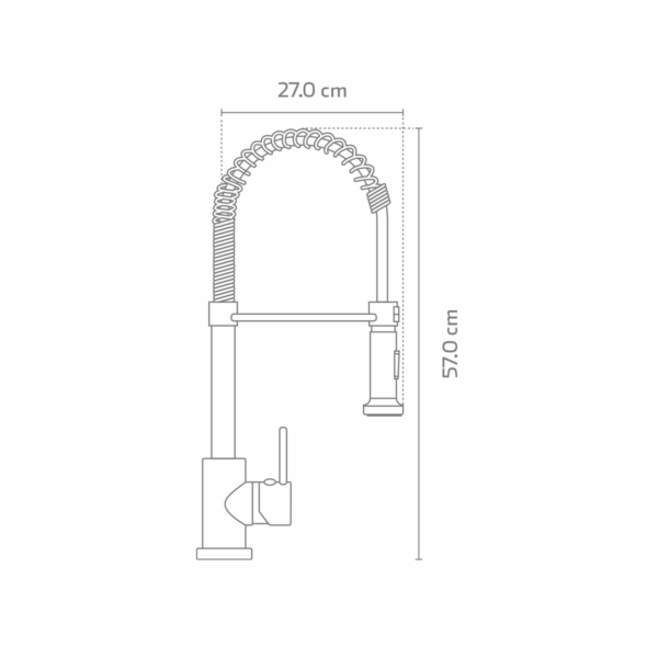 Llave Monomando de Cuello Flexible KB90221-AI