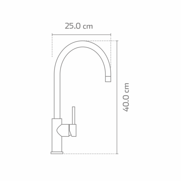 Llave Monomando para Cocina de Acero Inoxidable 304 con Cuerpo Giratorio KSS1103B